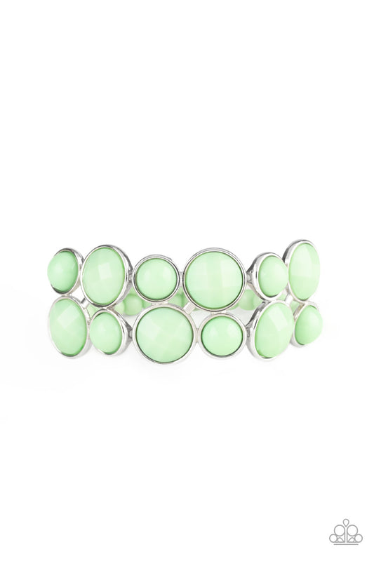 Paparazzi Accessories-Confection Connection Green Bracelet