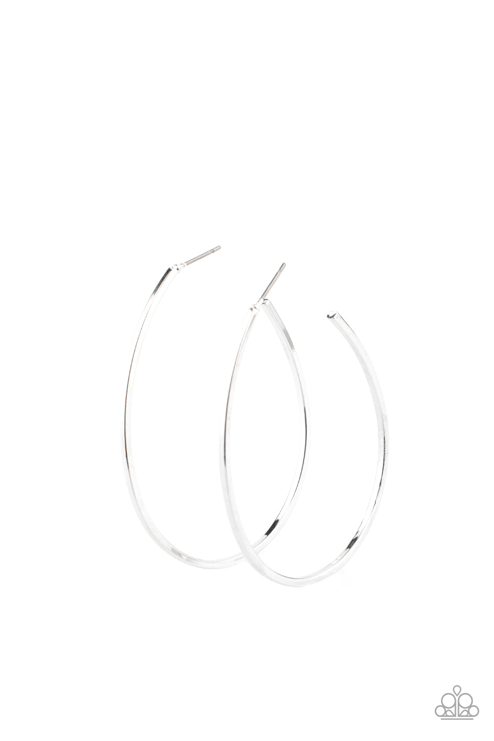 Paparazzi Accessories-Cool Curves Silver Earrings