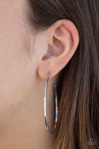 Paparazzi Accessories-Cool Curves Silver Earrings