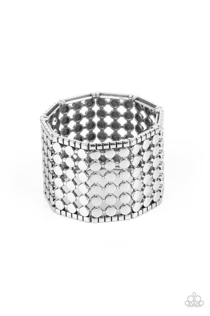 Paparazzi Accessories-Cool and CONNECTED Silver Dot Bracelet