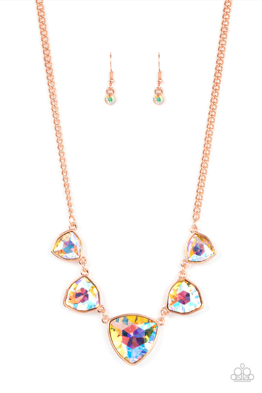 Paparazzi Accessories-Cosmic Constellations Oversize Iridescent Necklace Set