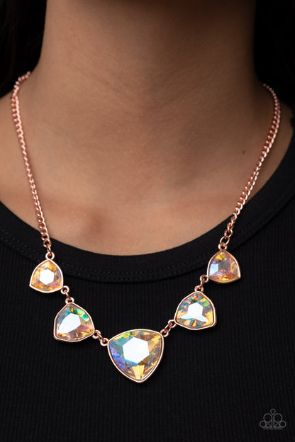 Paparazzi Accessories-Cosmic Constellations Oversize Iridescent Necklace Set