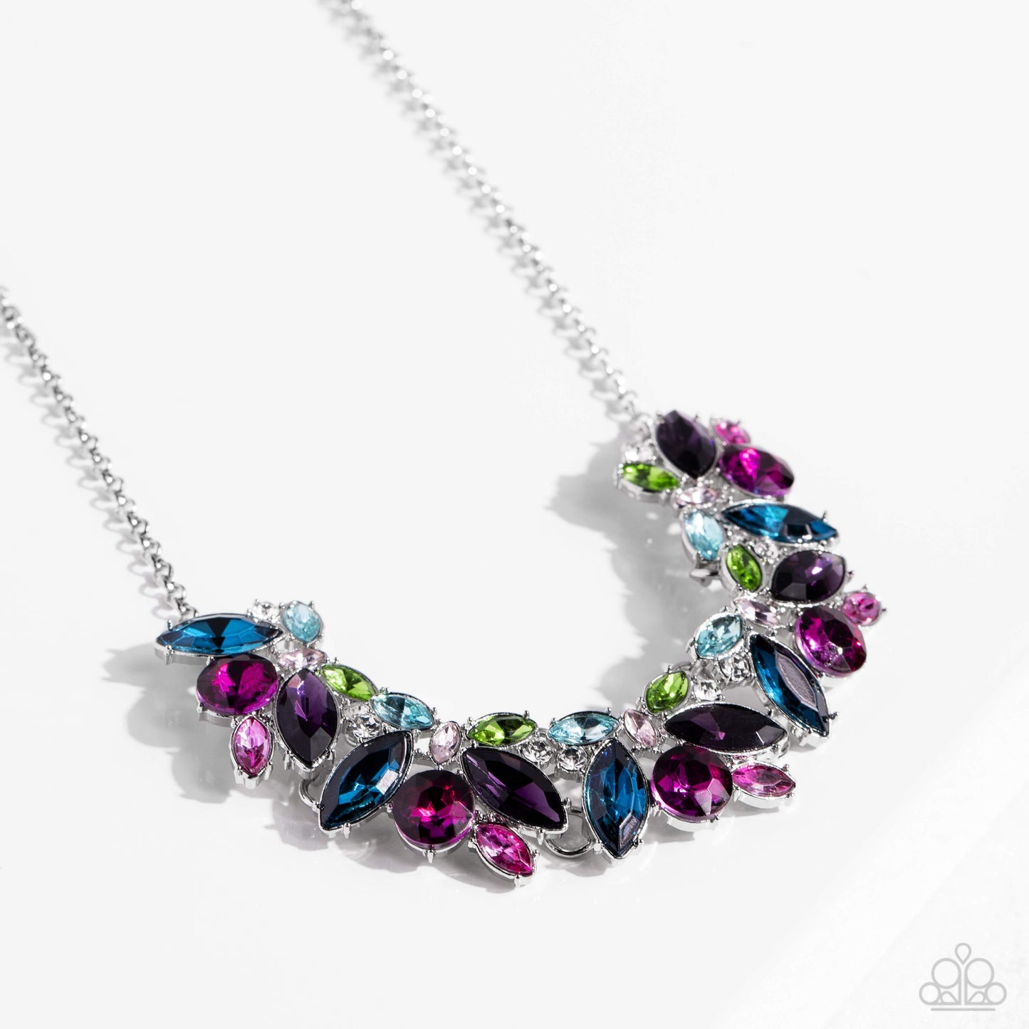 Paparazzi Accessories-Crowning Collection Multi Sparkly Gem Necklace Set