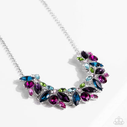 Paparazzi Accessories-Crowning Collection Multi Sparkly Gem Necklace Set