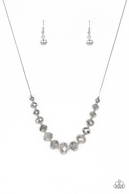 Paparazzi Accessories-Crystal Carriages Silver Crystal Necklace Set