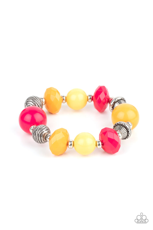Paparazzi Accessories-Day Trip Discovery Brightly Multi Colored Bead Bracelet