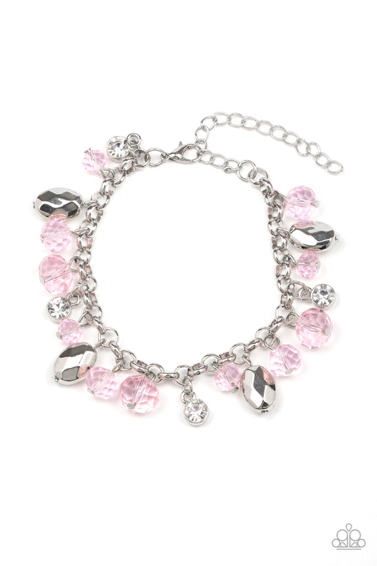 Paparazzi Accessories-Dazing Dazzle Pink Bracelet