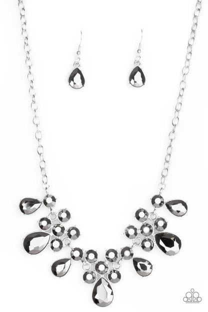 Paparazzi Accessories-Debutante Drama Silver Necklace Set