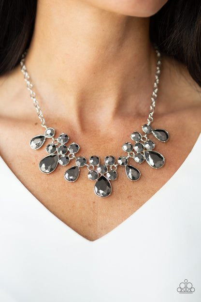 Paparazzi Accessories-Debutante Drama Silver Necklace Set