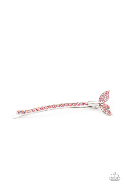 Paparazzi Accessories-Deep Dive Pink Iridescent Mermaid Hair Clip