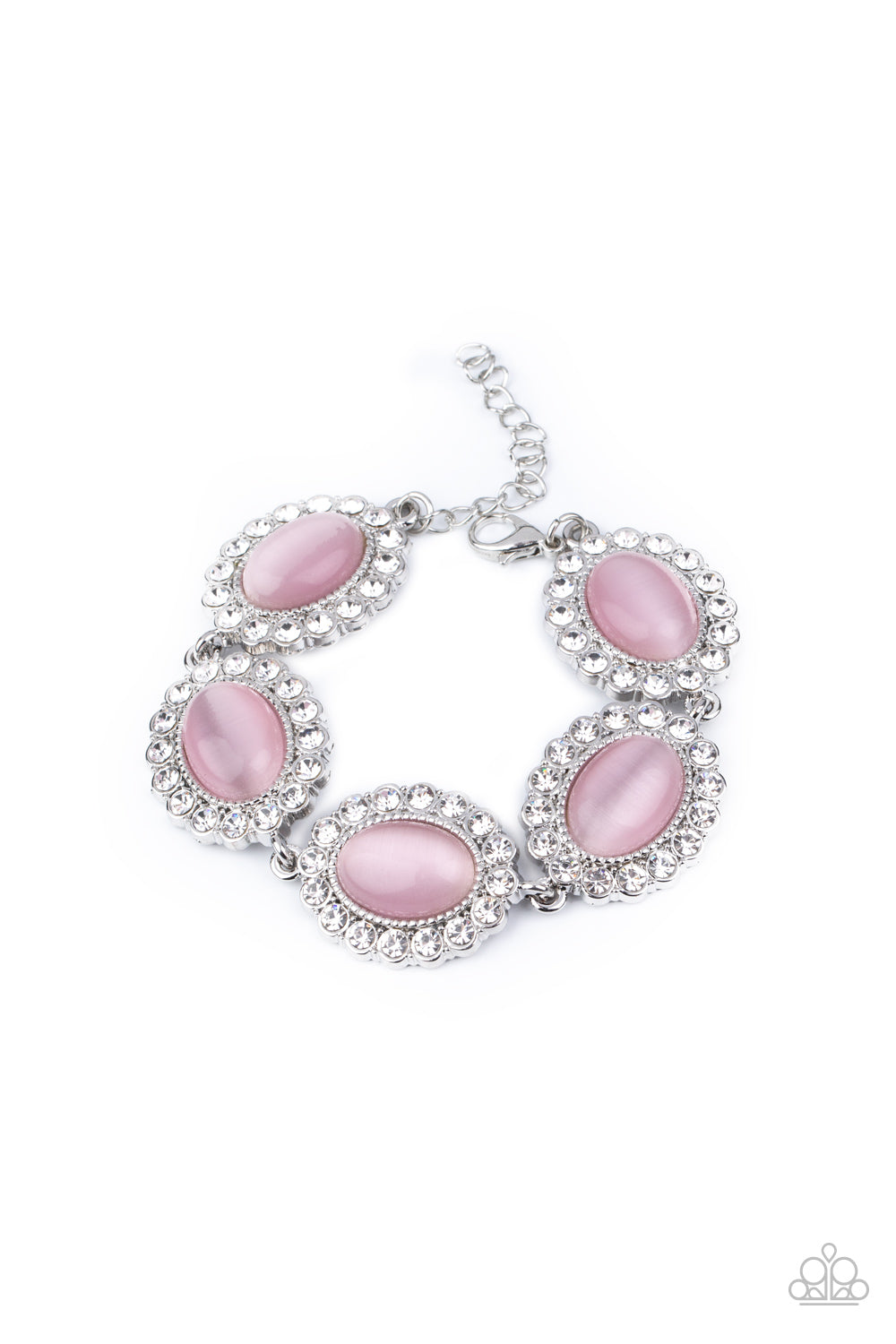 Paparazzi Accessories-Demurely Diva Pink Cat's Eye Bracelet
