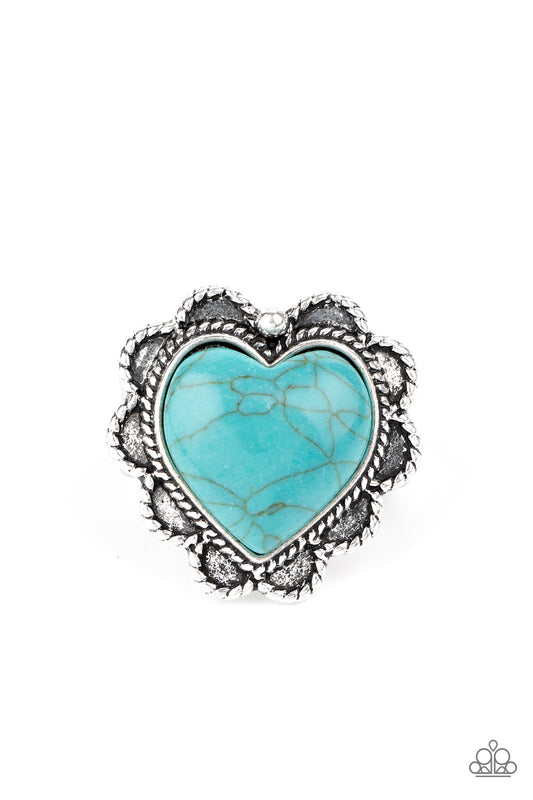 Paparazzi Accessories-Desert Desire Blue Turquoise Ring