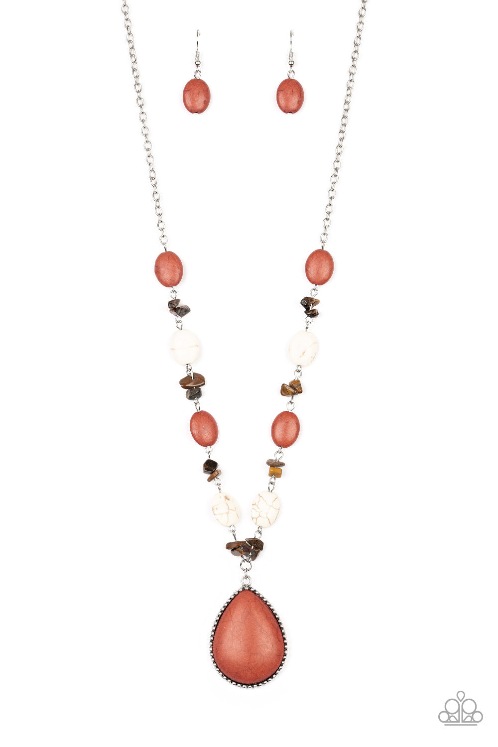 Paparazzi Accessories-Desert Diva Multi Brown Necklace Set
