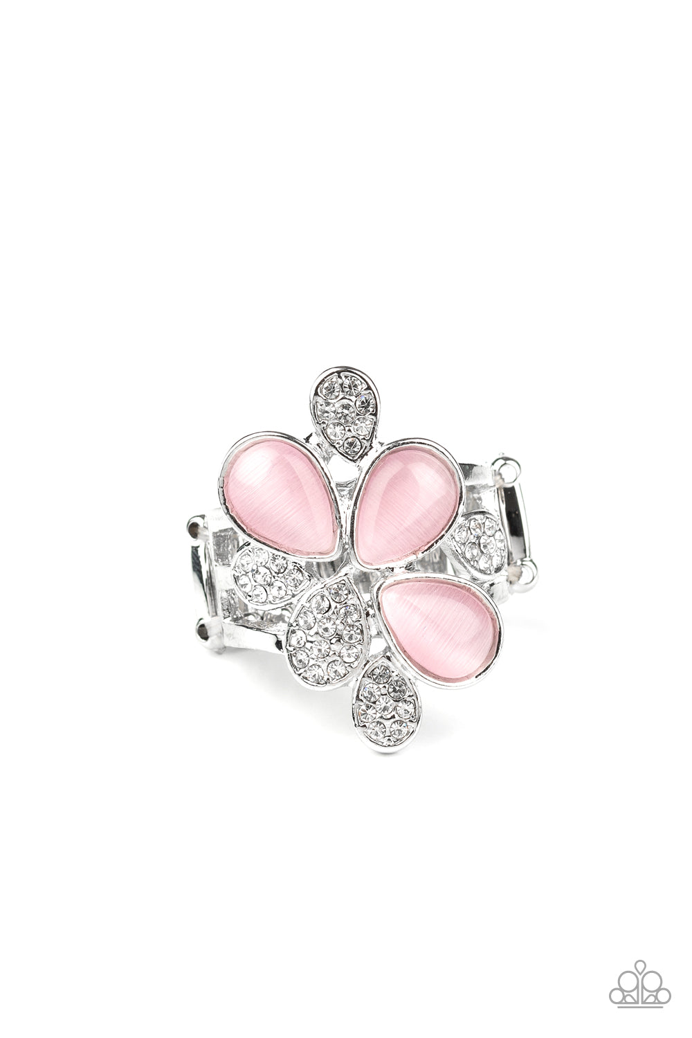 Paparazzi Accessories-Diamond Daisies Pink Ring