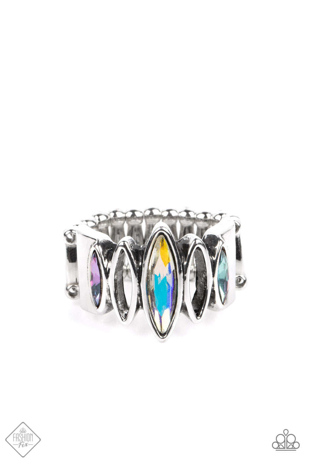 Paparazzi Accessories-Distant Cosmos Stellar Iridescent Fashion Fix Ring