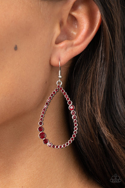 Paparazzi Accessories- Diva Dimension Red Earrings