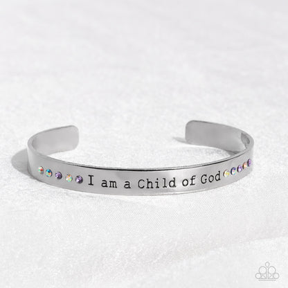 Paparazzi Accessories-Divine Display Multi "I am a Child of God" Bracelet