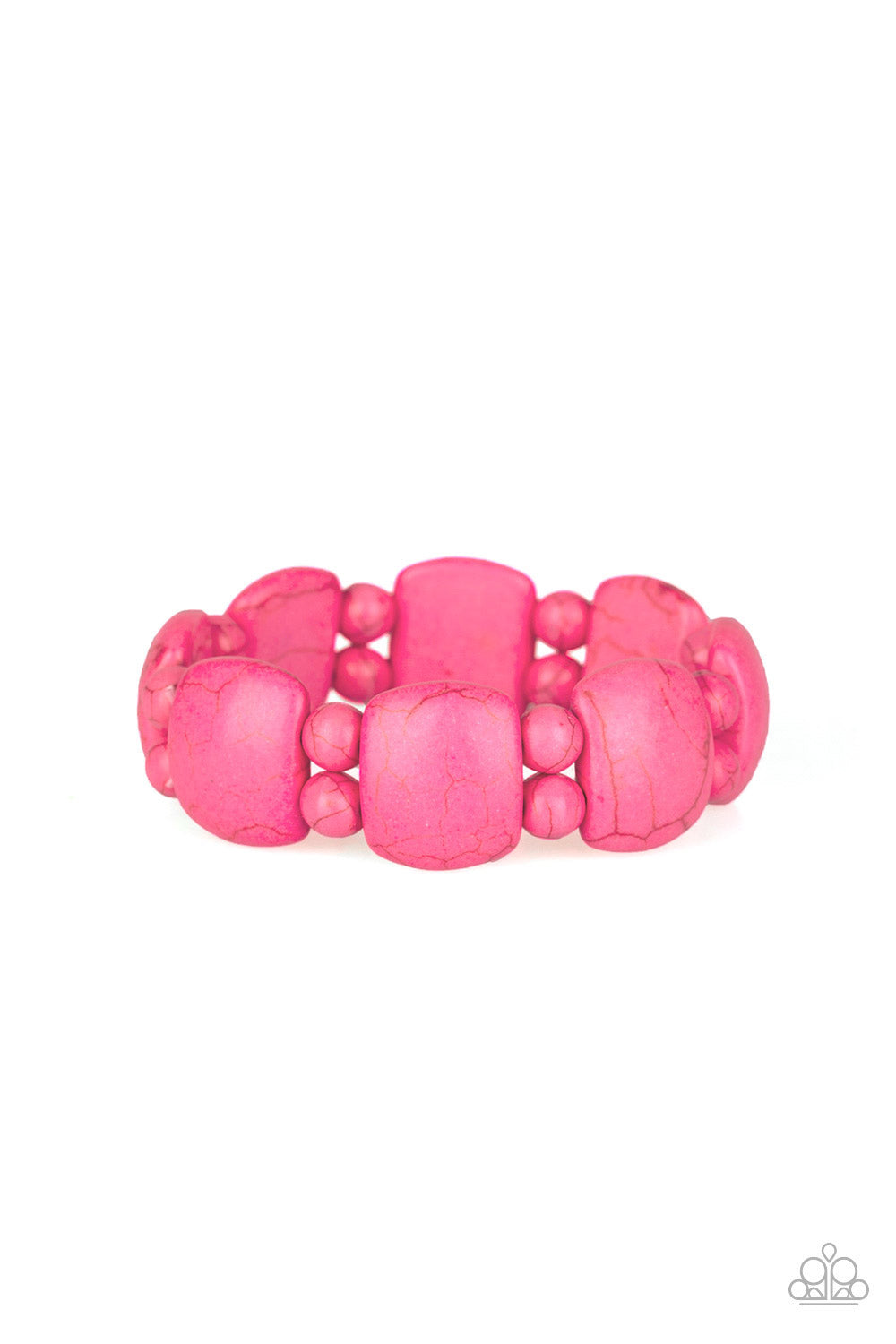 Paparazzi Accessories-Don't Be So NOMADIC! Pink Stone Bracelet