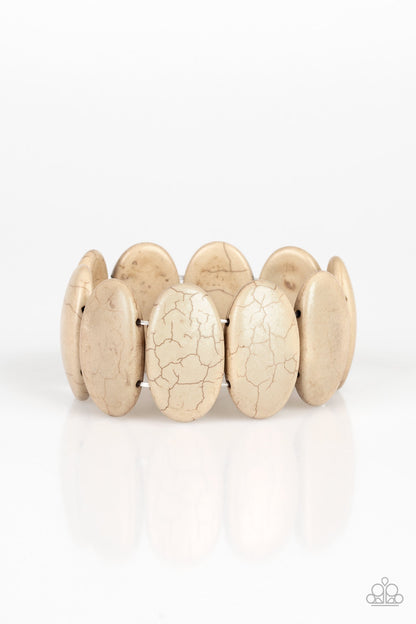 Paparazzi Accessories-Dramatically Nomadic Brown Bracelet