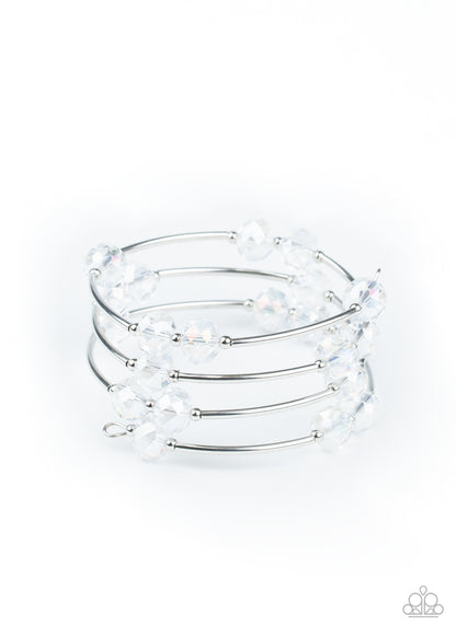 Paparazzi Accessories-Dreamy Demure White Bracelet