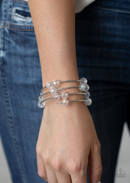 Paparazzi Accessories-Dreamy Demure White Bracelet