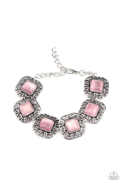 Paparazzi Accessories-Dreamy Destinations Pink Cat's Eye Bracelet
