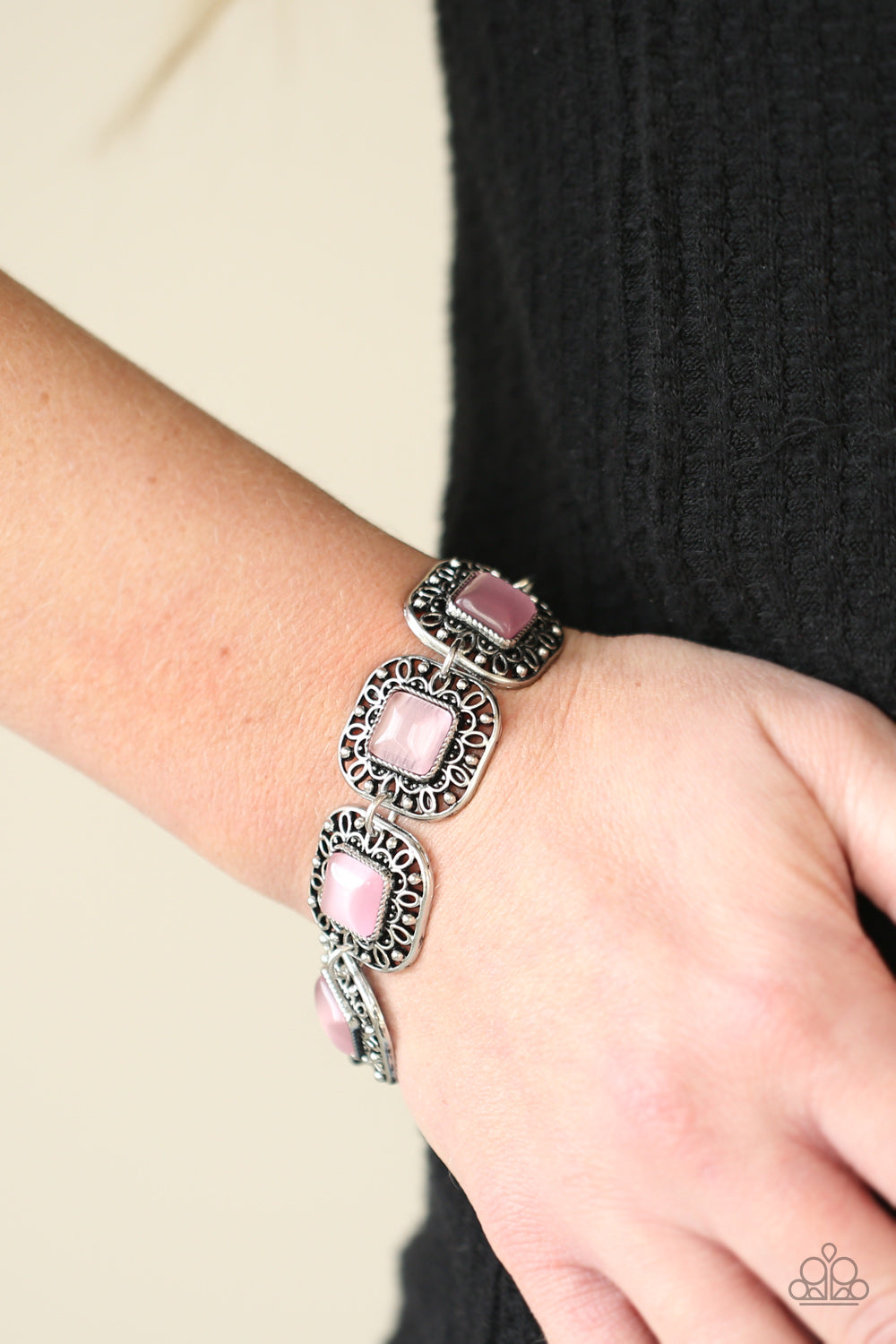 Paparazzi Accessories-Dreamy Destinations Pink Cat's Eye Bracelet