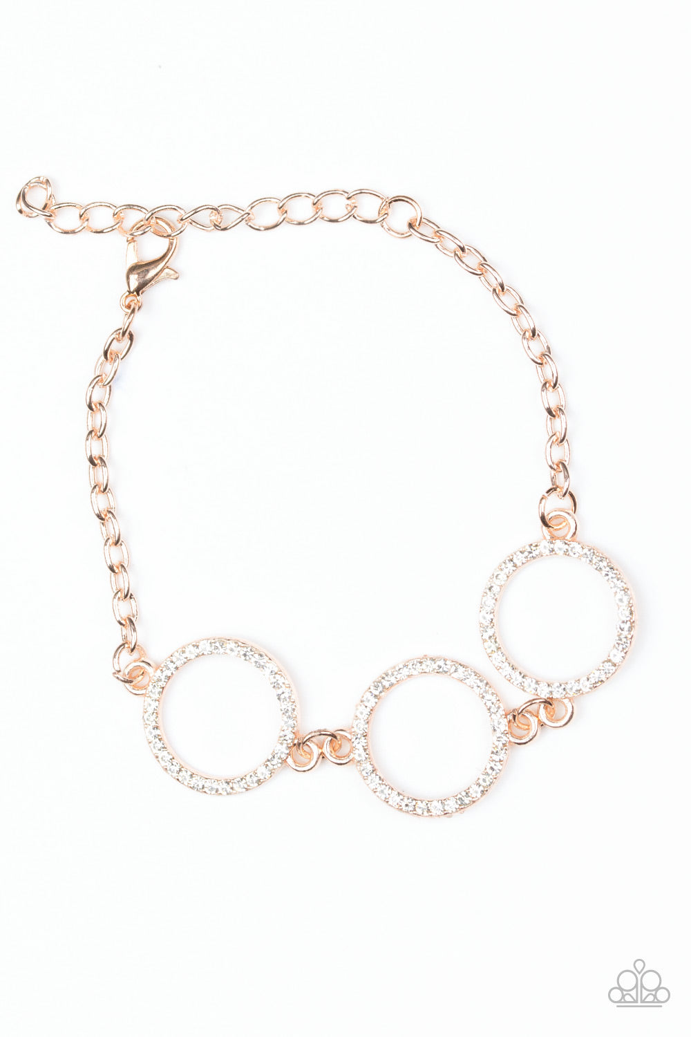 Paparazzi Accessories-Dress The Part Glittery Rose Gold Bracelet
