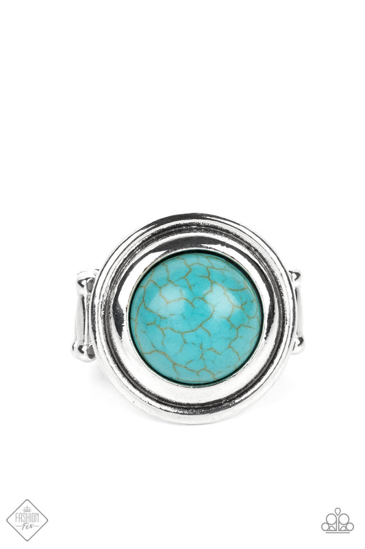 Paparazzi Accessories-Drive you Wild Turquoise Circular  Ring