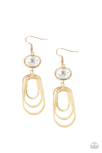 Paparazzi Accessories-Drop-Dead Glamorous God Earrings