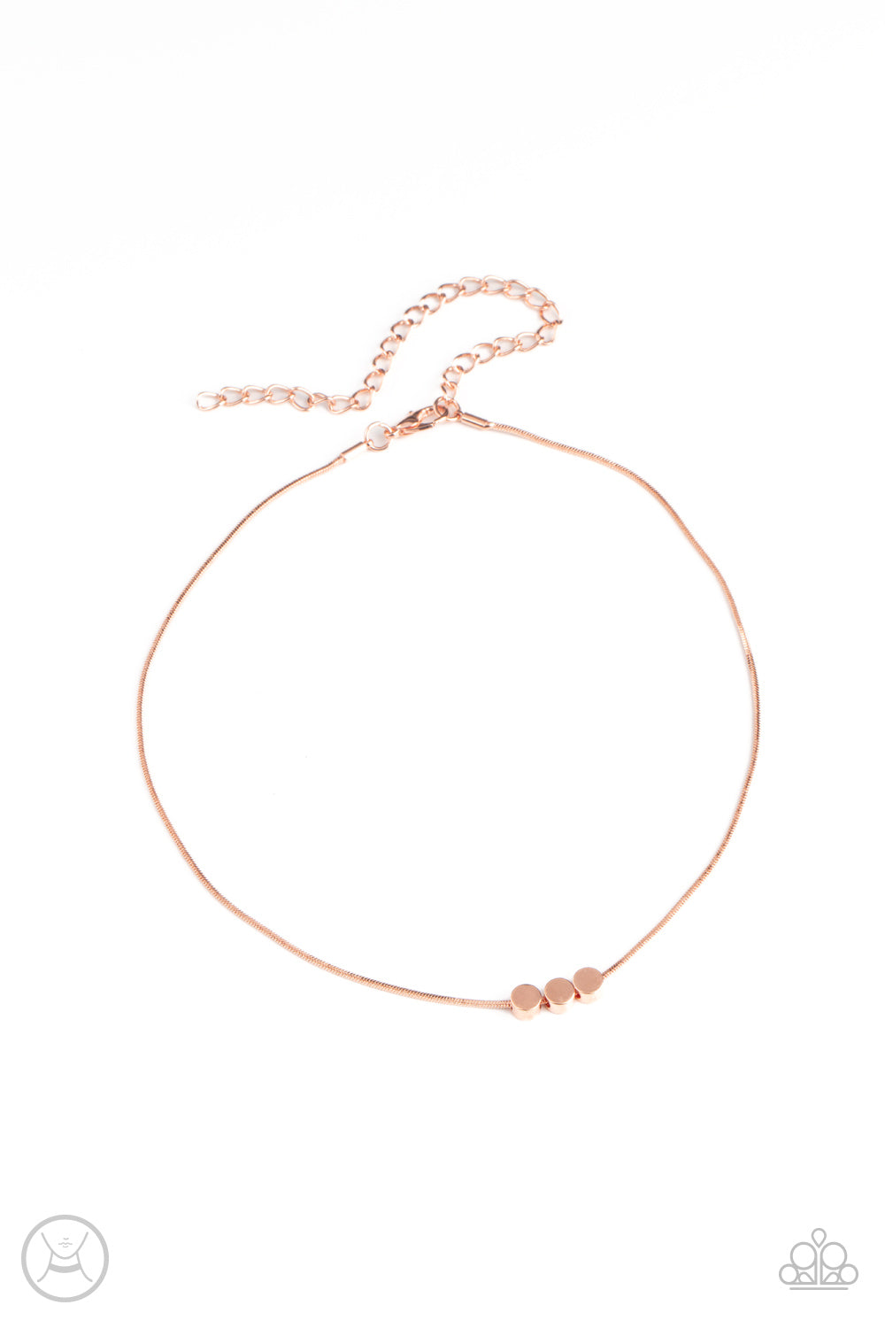Paparazzi Accessories-Dynamically Dainty Trio Copper Bead Choker Necklace Set