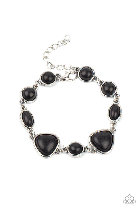 Paparazzi Accessories-Eco-Friendly Fashionista Black Stone Bracelet