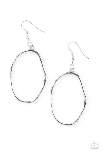 Paparazzi Accessories-Eco Chic Silver Earrings