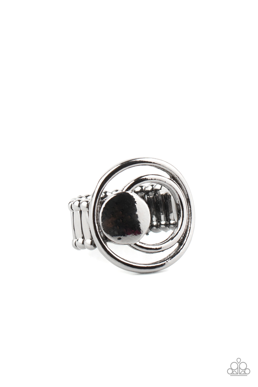 Paparazzi Accessories-Edgy Eclipse Black Ring