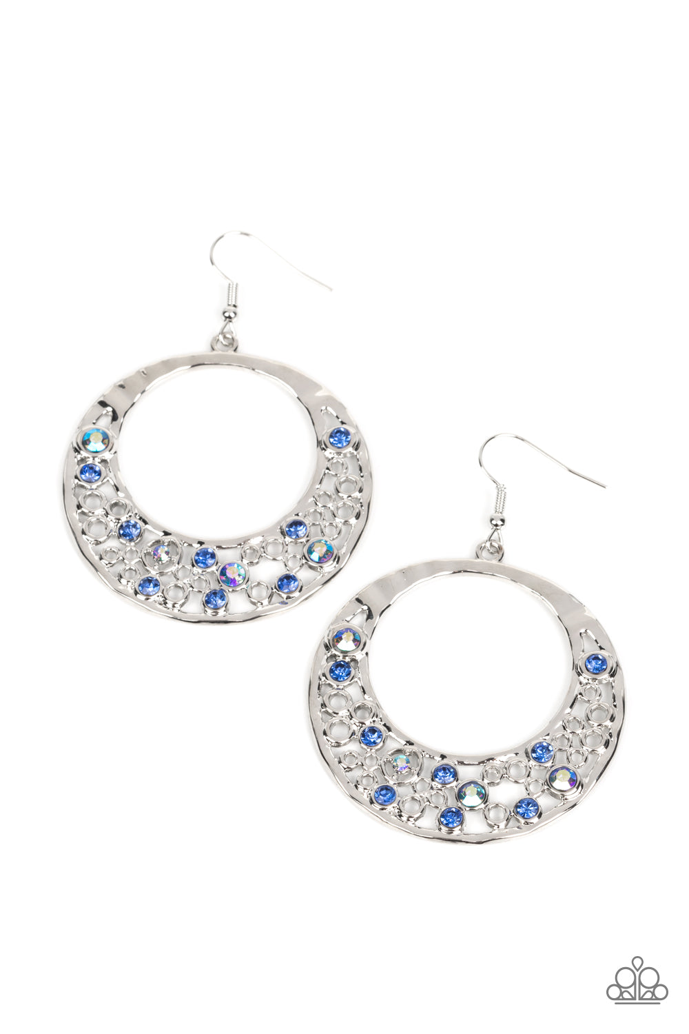 Paparazzi Accessories-Enchanted Effervescence Blue Iridescent Earrings