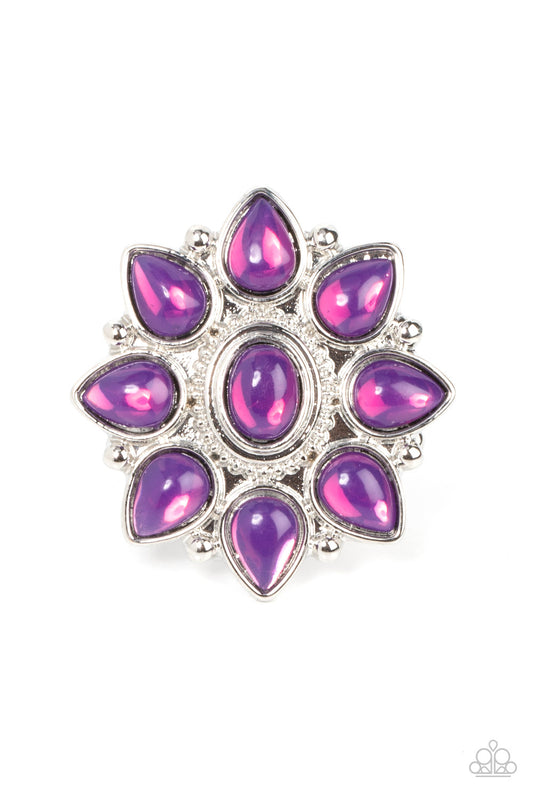 Paparazzi Accessories-Enchanted Orchard Purple Teardrop Bloom Ring