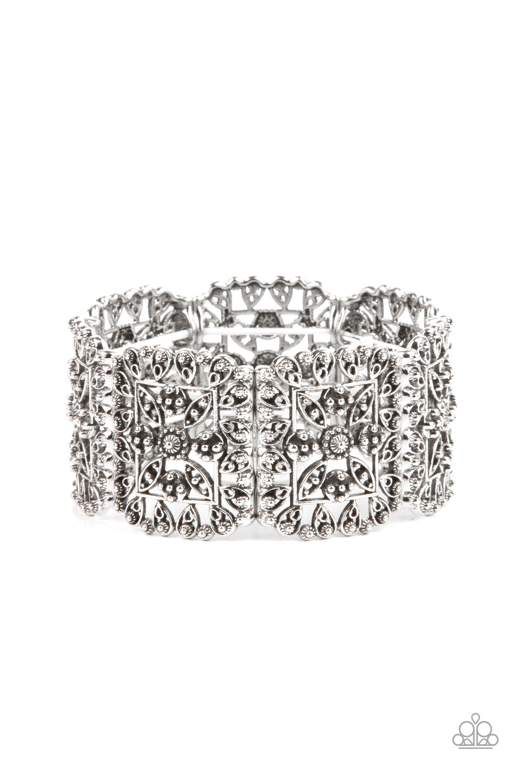 Paparazzi Accessories-Enchanted Vineyards Silver Filigree Bracelet