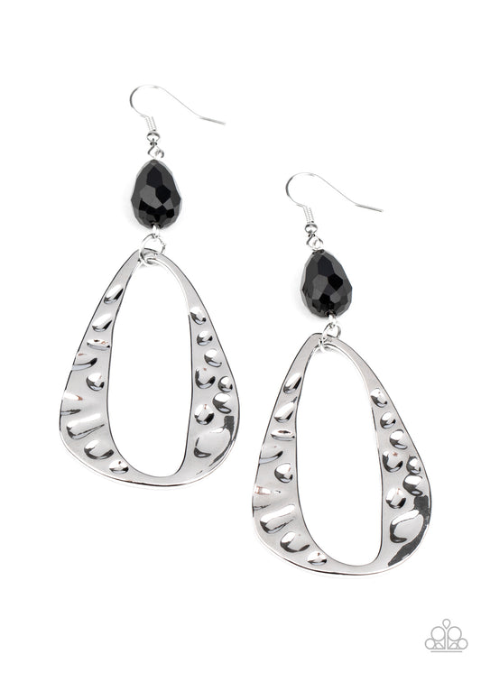 Paparazzi Accessories-Enhanced Elegance Black Earrings