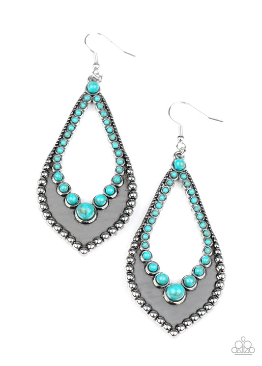 Paparazzi Accessories-Essential Minerals Blue Earrings