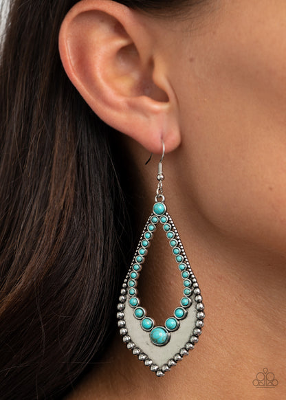 Paparazzi Accessories-Essential Minerals Blue Earrings
