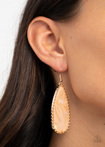 Paparazzi Accessories-Ethereal Eloquence Gold Earrings