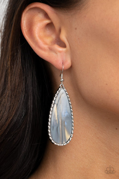 Paparazzi Accessories-Ethereal Eloquence Silver Earrings