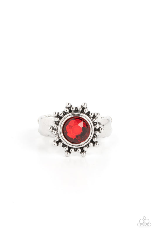 Paparazzi Accessories-Expect Sunshine and REIGN Red Rhinestone Ring