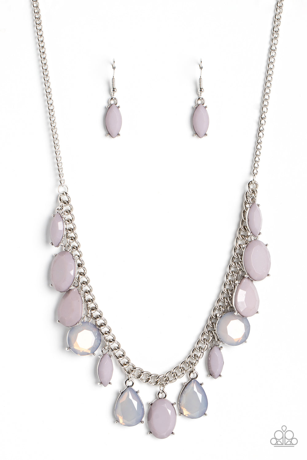 Paparazzi Accessories-Fairytale Fortuity Silver Bead Necklace Set