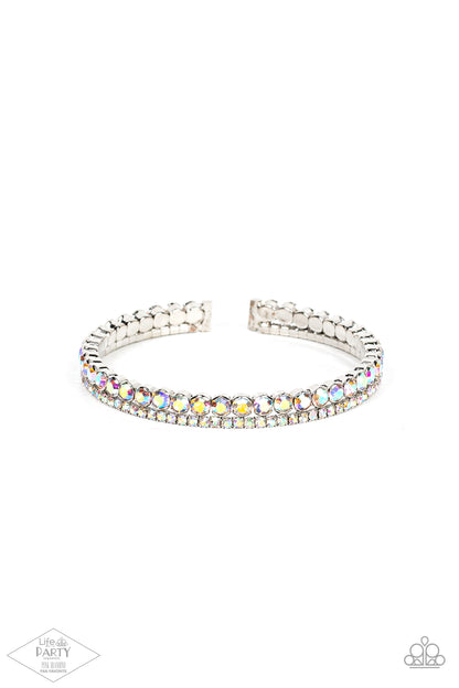 Paparazzi Accessories-Fairytale Sparkle Dainty Iridescent Rhinestone Bracelet