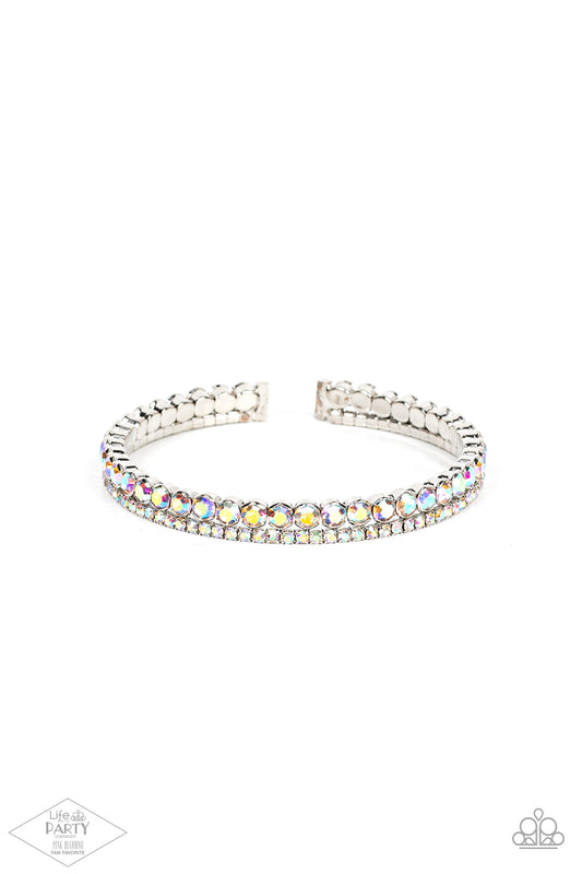 Paparazzi Accessories-Fairytale Sparkle Dainty Iridescent Rhinestone Bracelet