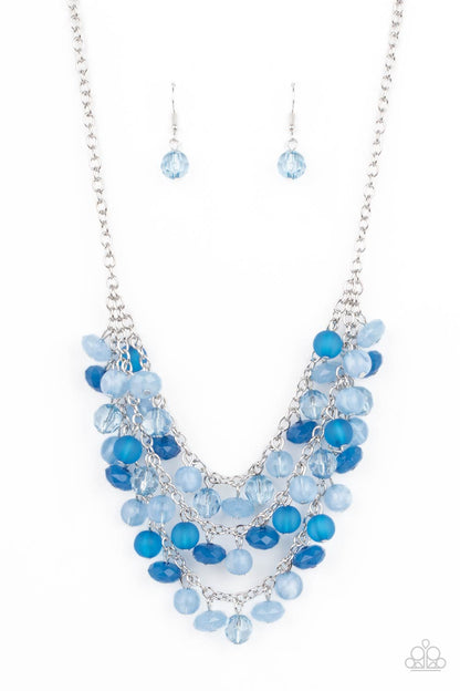 Paparazzi Accessories-Fairytale Timelessness Blue Cerulean Crystal Necklace Set