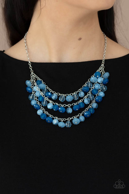 Paparazzi Accessories-Fairytale Timelessness Blue Cerulean Crystal Necklace Set
