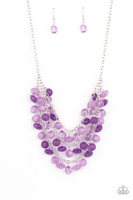 Paparazzi Accessories-Fairytale Timelessness Purple Opacity Necklace Set