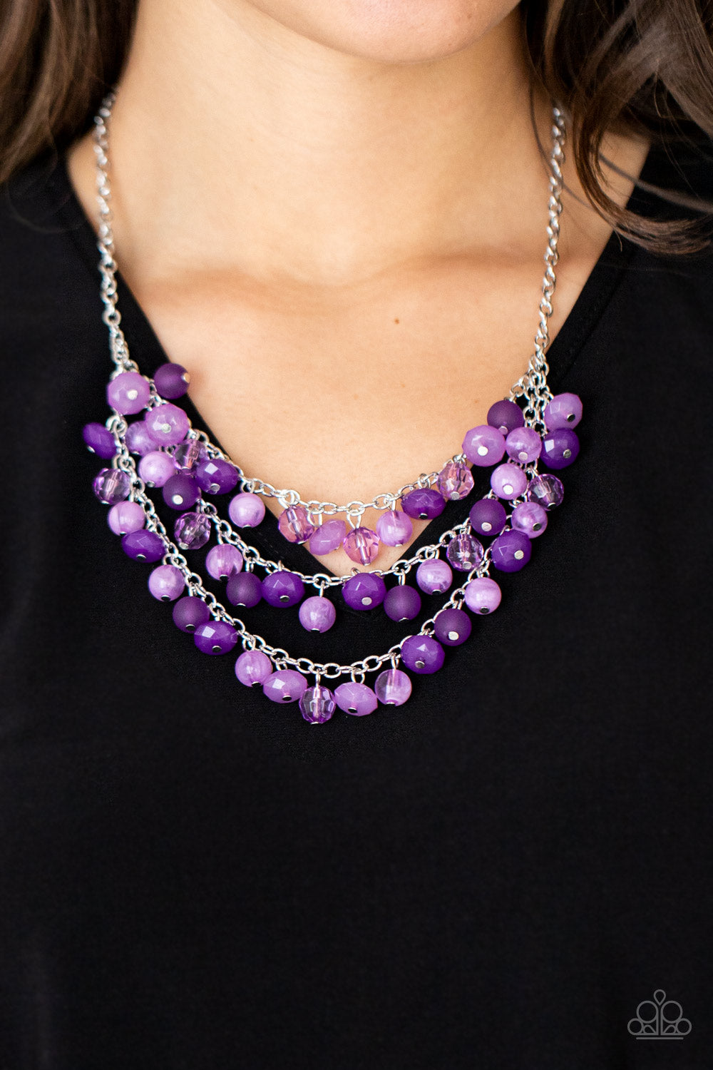 Paparazzi Accessories-Fairytale Timelessness Purple Opacity Necklace Set